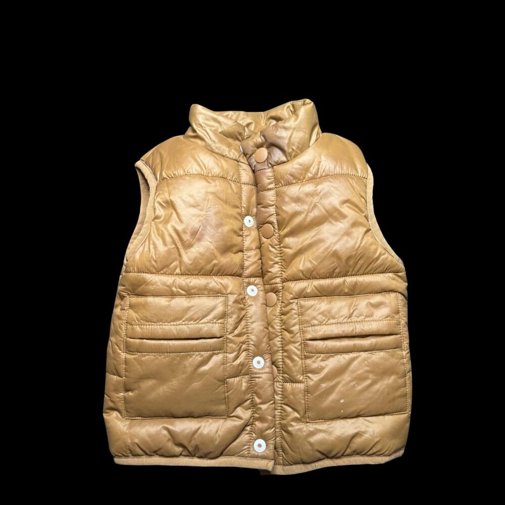 Kids Tan Puff Vest Size 12-18 mo